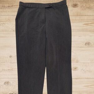 Kim Rogers Dark Gray Women's Straight-Leg Dress Pants